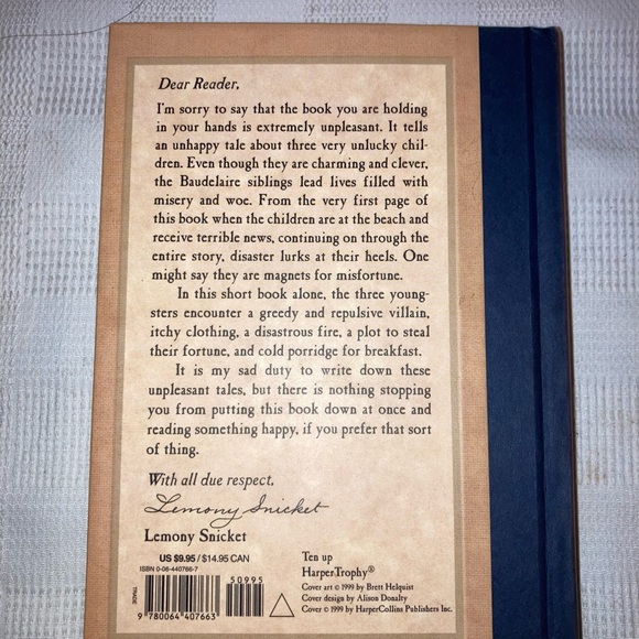 'A Series of Unfortunate Events' #1 Hard Cover Book - Picture 7 of 12